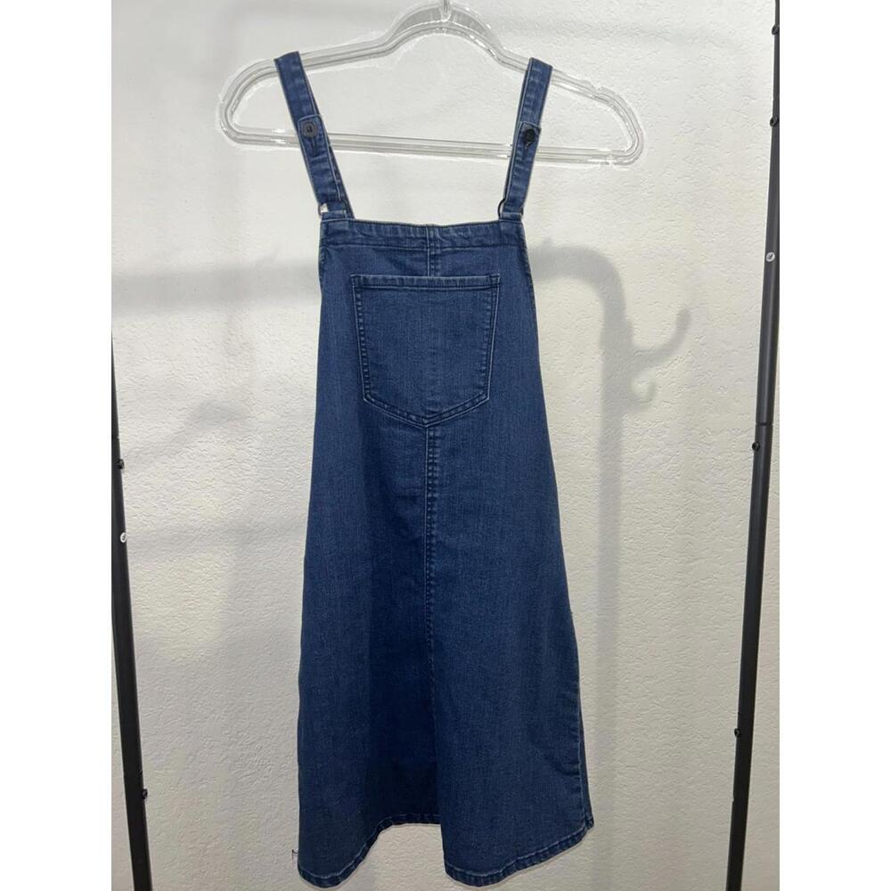 Vintage Overall Blue Jean Denim Dress in medium